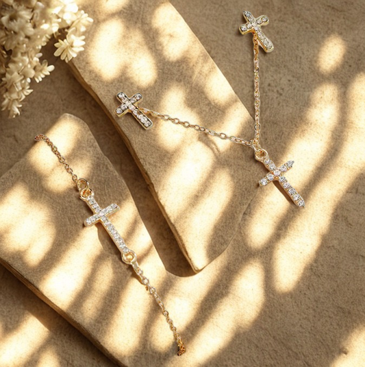 Divine Light Jewelry 4-Piece Cross Set