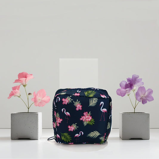 Graceful Flamingo Bloom Sanitary Pad Bag