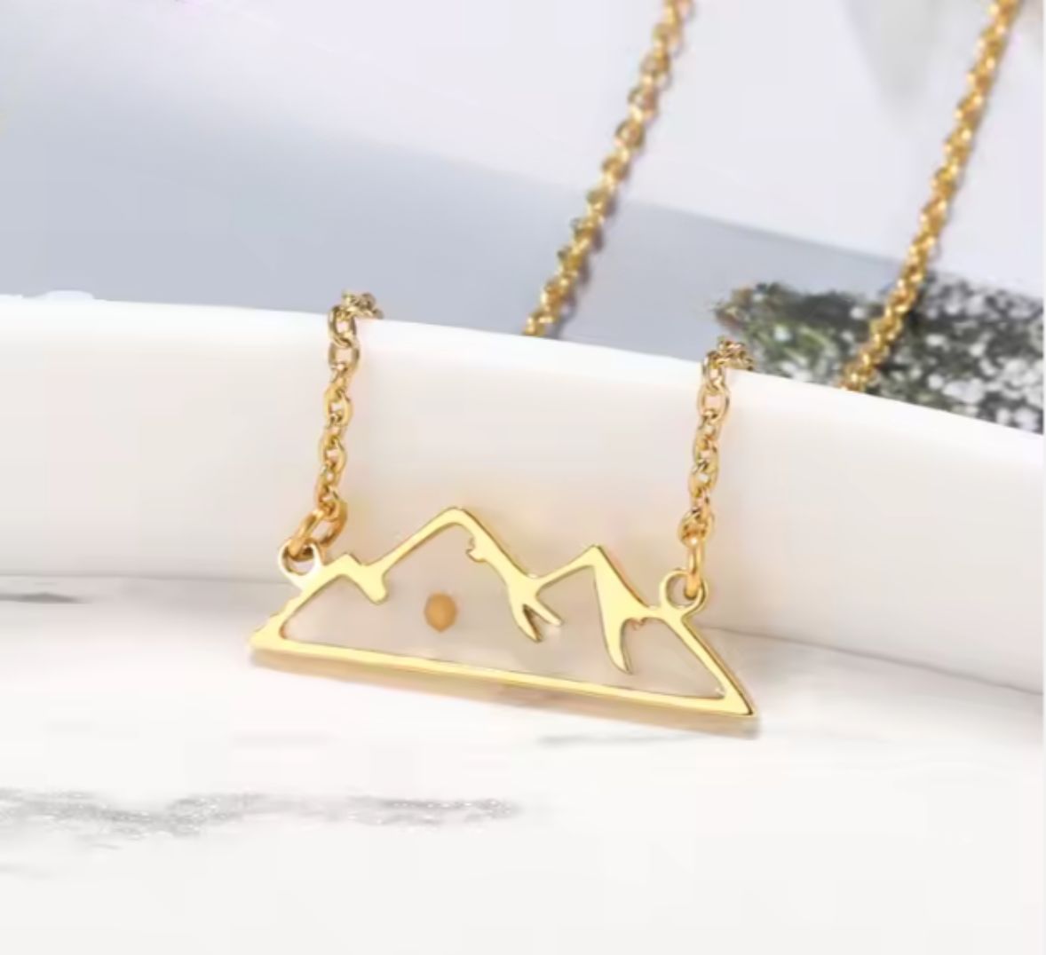 Faith Golden Mountain with Mustard Seed Necklace