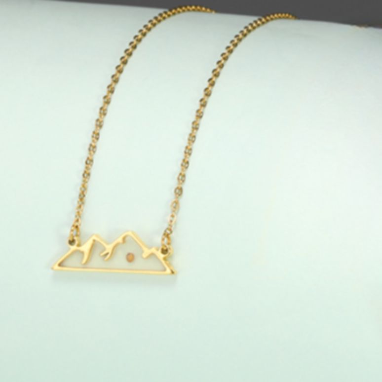Faith Golden Mountain with Mustard Seed Necklace
