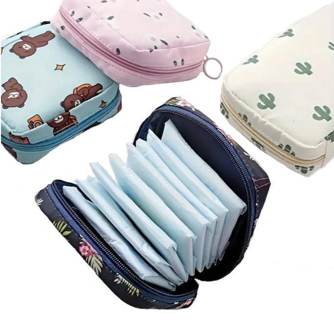 Graceful Flamingo Bloom Sanitary Pad Bag