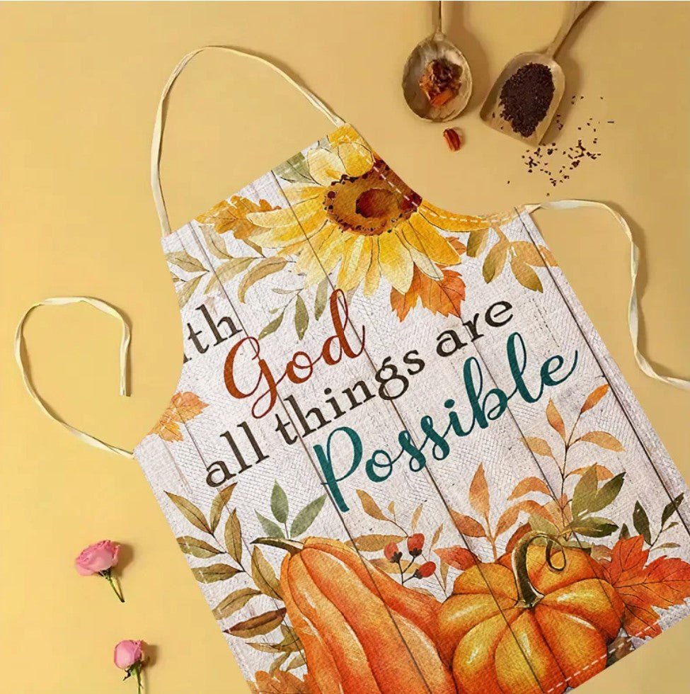 With God All Is Possible Apron