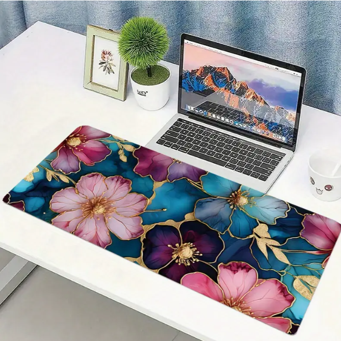 Faith at Work Boho Floral Desk Mat