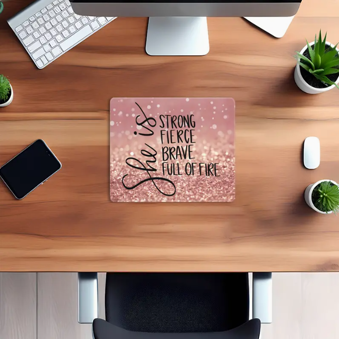 She is… Pink Sparkle Mouse Pad