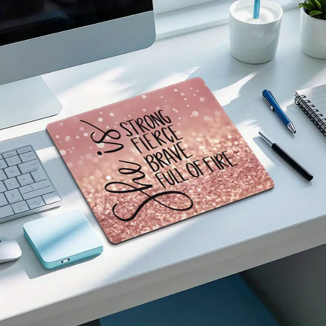 She is… Pink Sparkle Mouse Pad