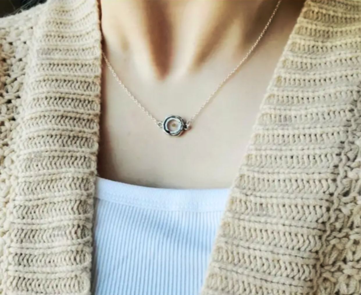 Elegant Mustard Seed Pendant Necklace