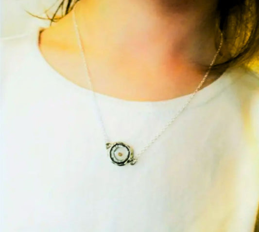 Elegant Mustard Seed Pendant Necklace