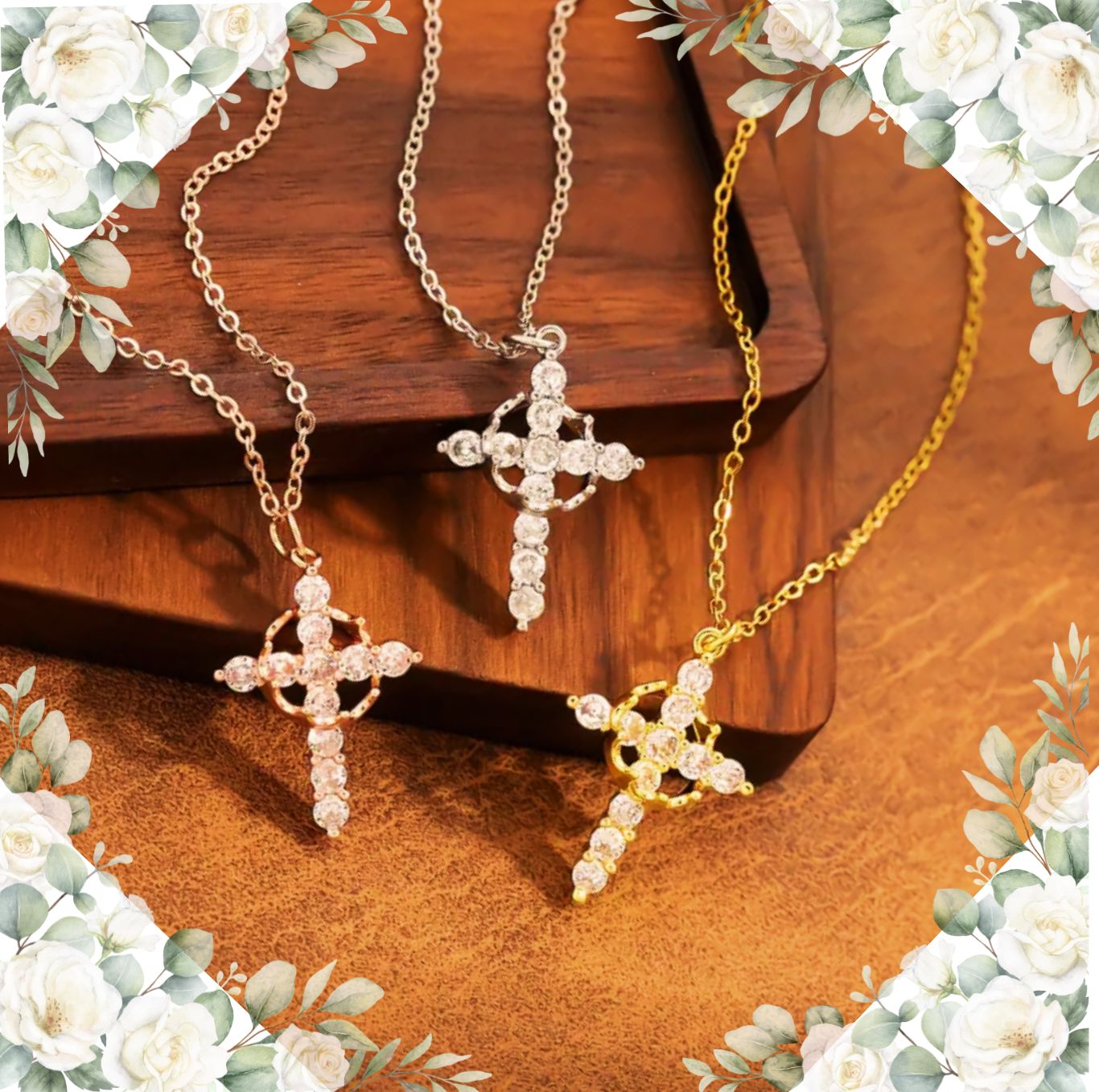 Crown of Victory Cross Necklace