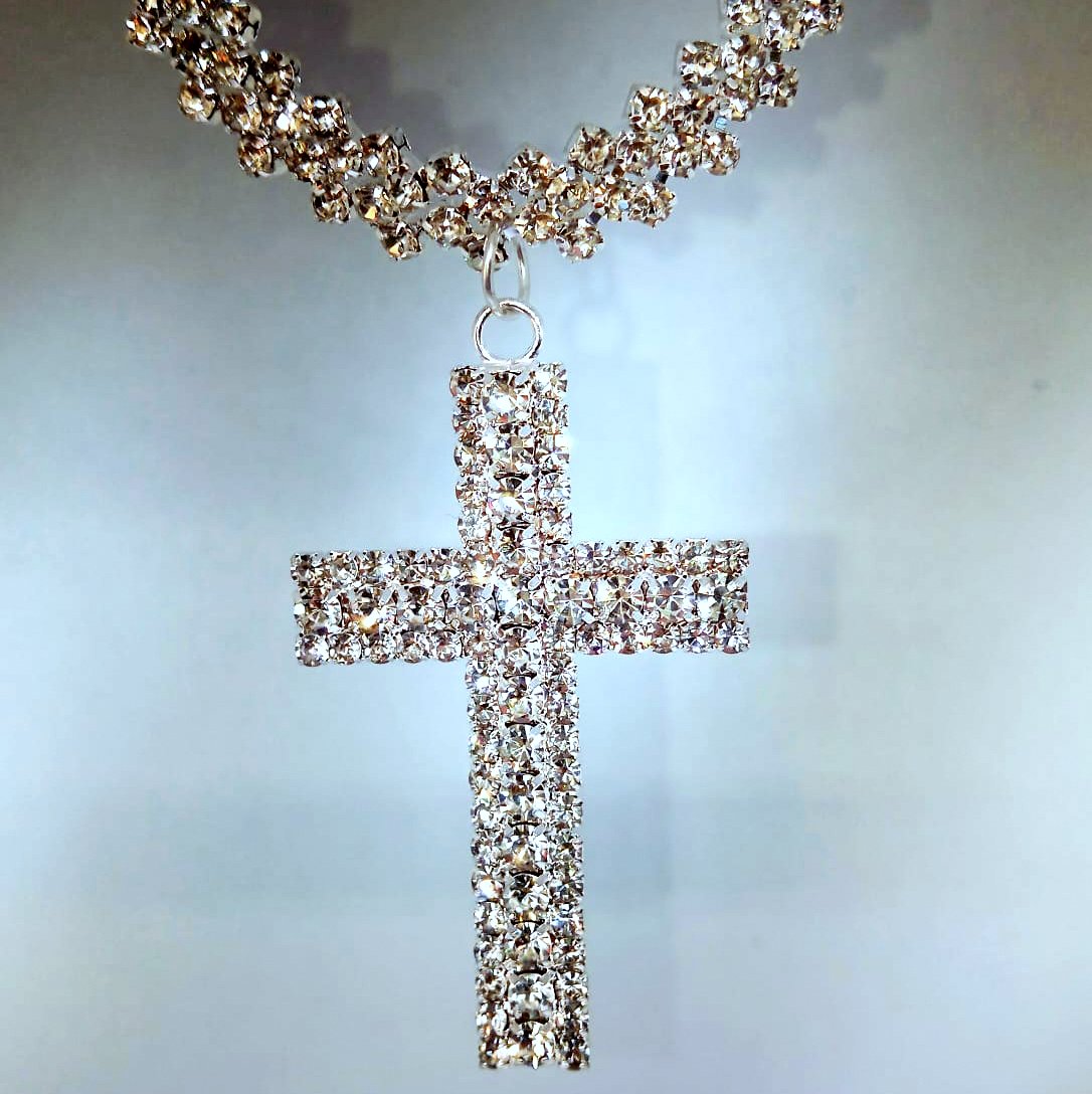 Radiant Devotion Cross Pendant Necklace