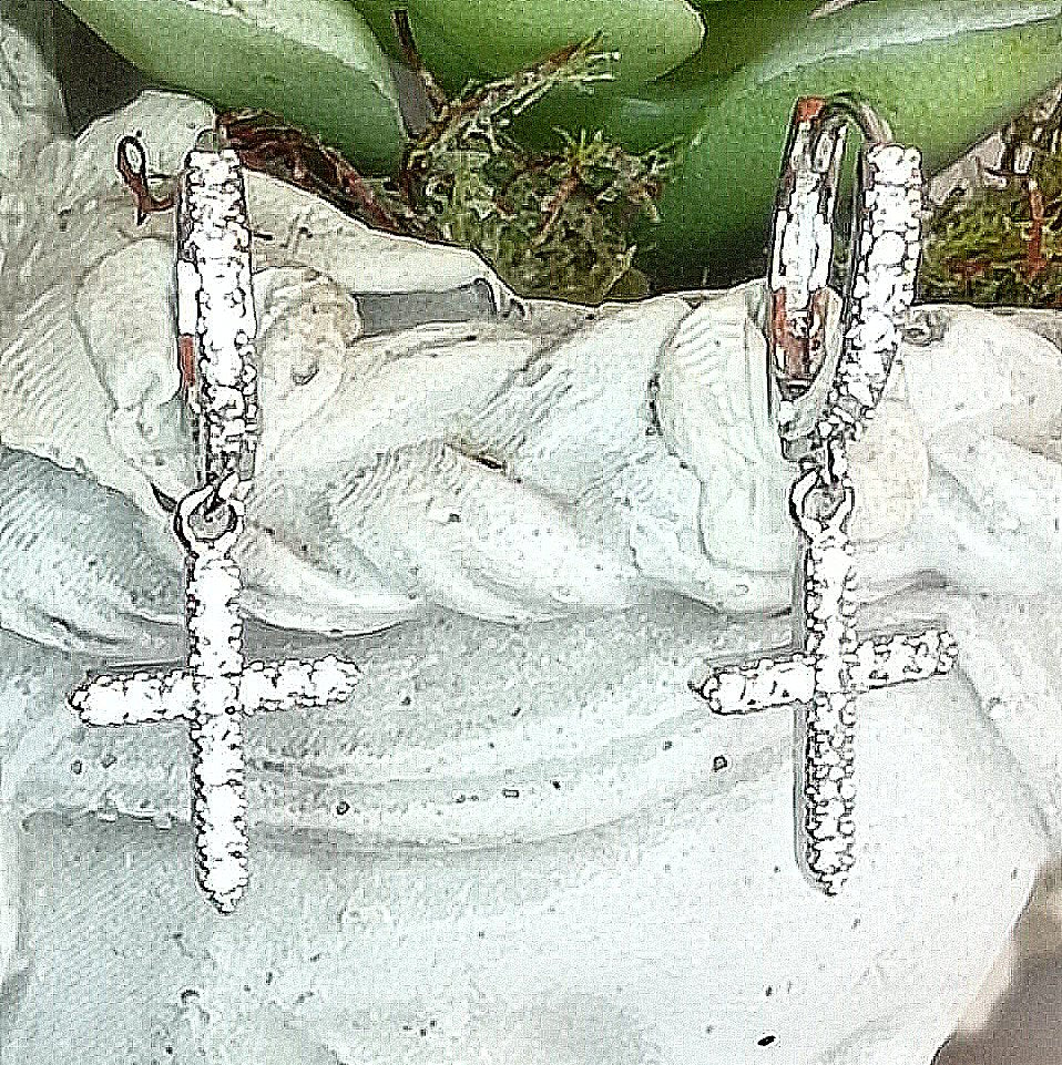 Grace & Glory Dangle Cross Earrings