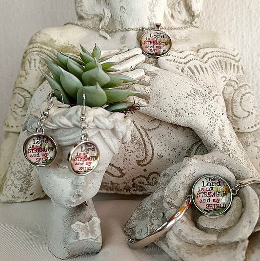The Lord Is My Strength Jewelry Set