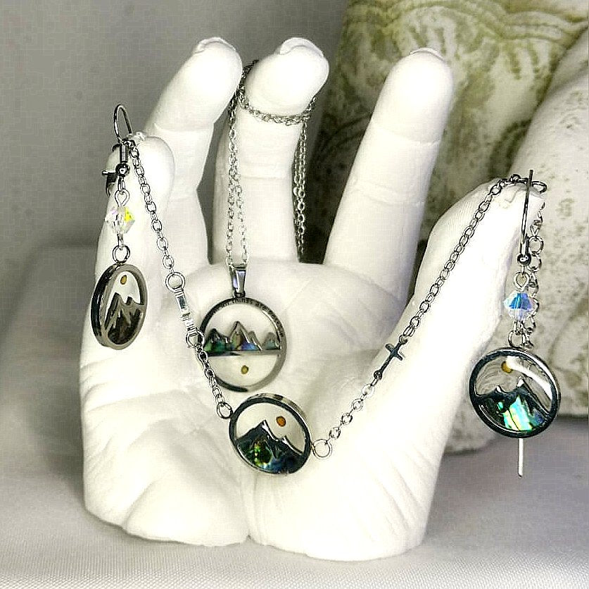 Your Faith Can Move Mountains 4-Piece Silver Jewelry Set