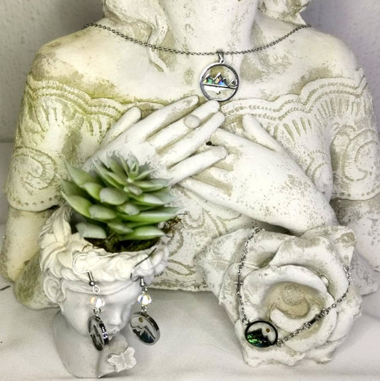 Your Faith Can Move Mountains 4-Piece Silver Jewelry Set