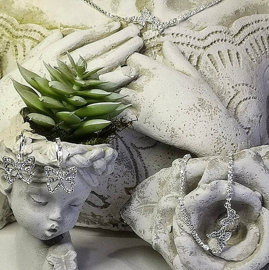 Grace in Flight 4-Piece Butterfly Jewelry Set