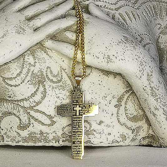 Warrior of Prayer Cross Pendant Necklace
