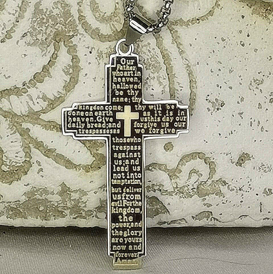 Warrior of Prayer Cross Pendant Necklace