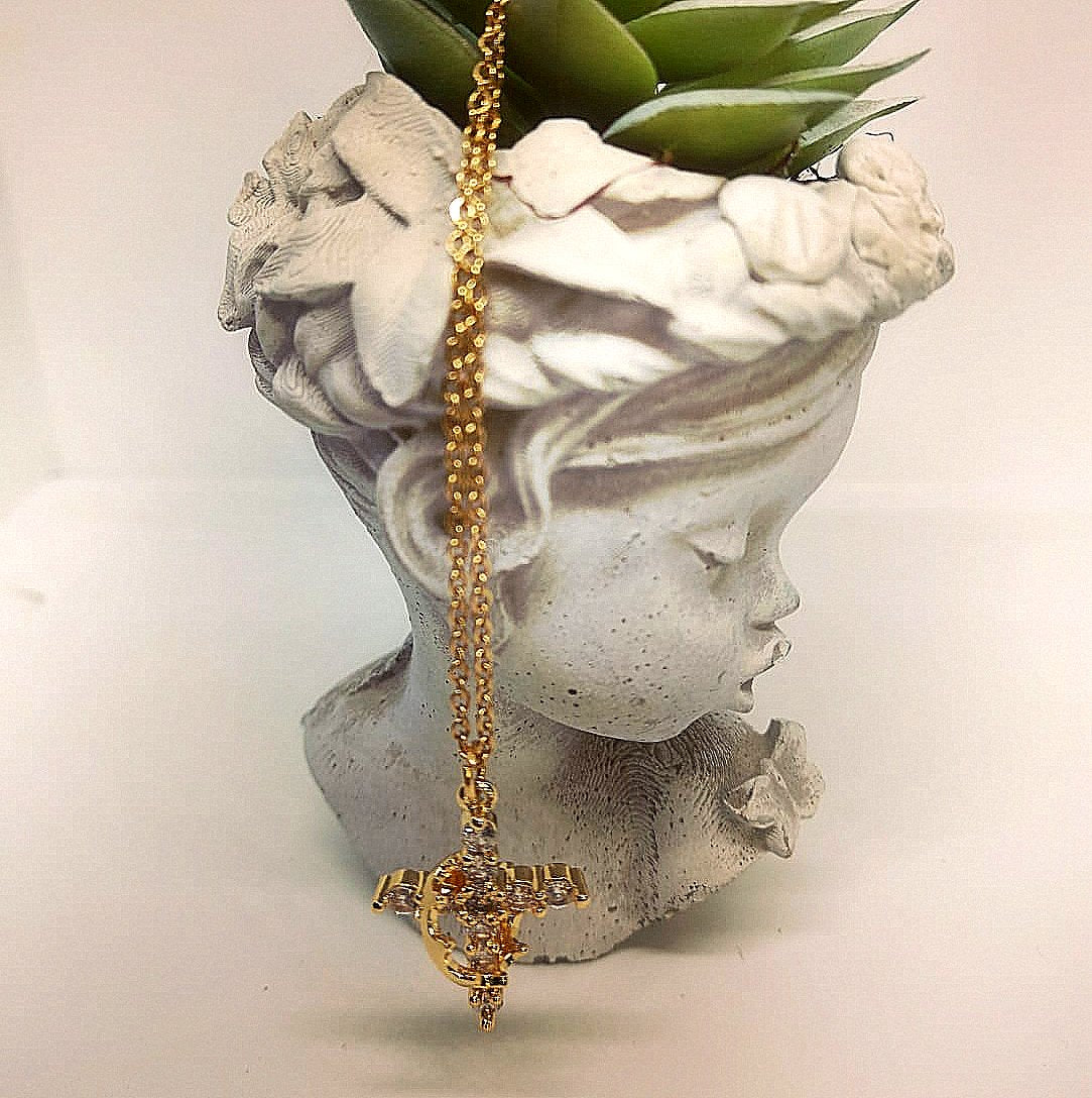 Crowned by God Rotating Crown Charm Necklace