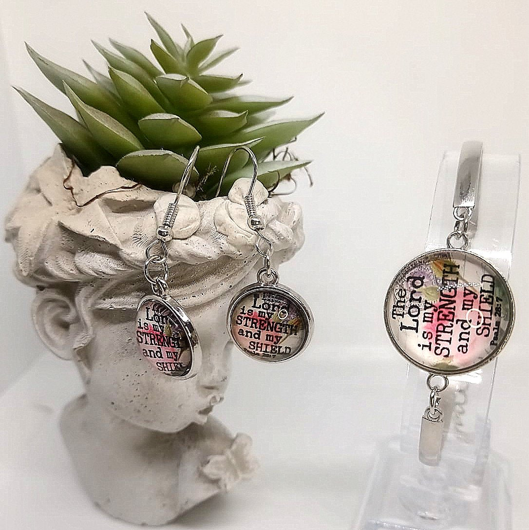 The Lord Is My Strength Jewelry Set