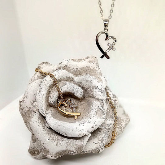 Cross in My Heart Faith Pendant Necklace