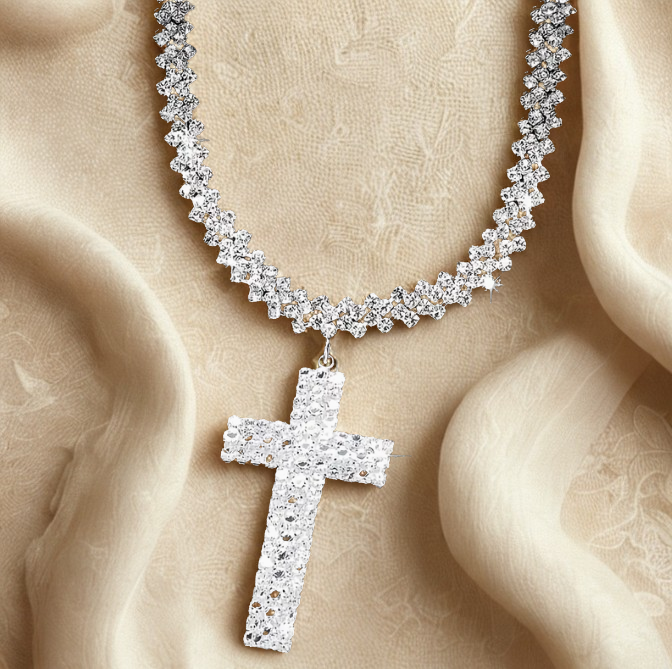 Radiant Devotion Cross Pendant Necklace