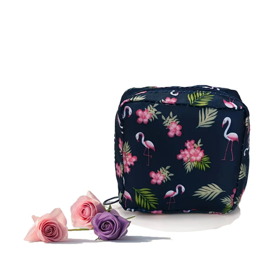 Graceful Flamingo Bloom Sanitary Pad Bag