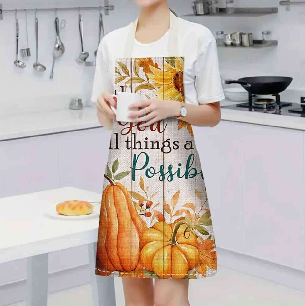 With God All Is Possible Apron