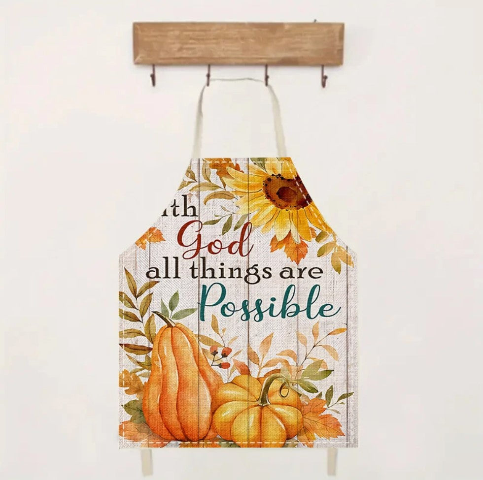 With God All Is Possible Apron