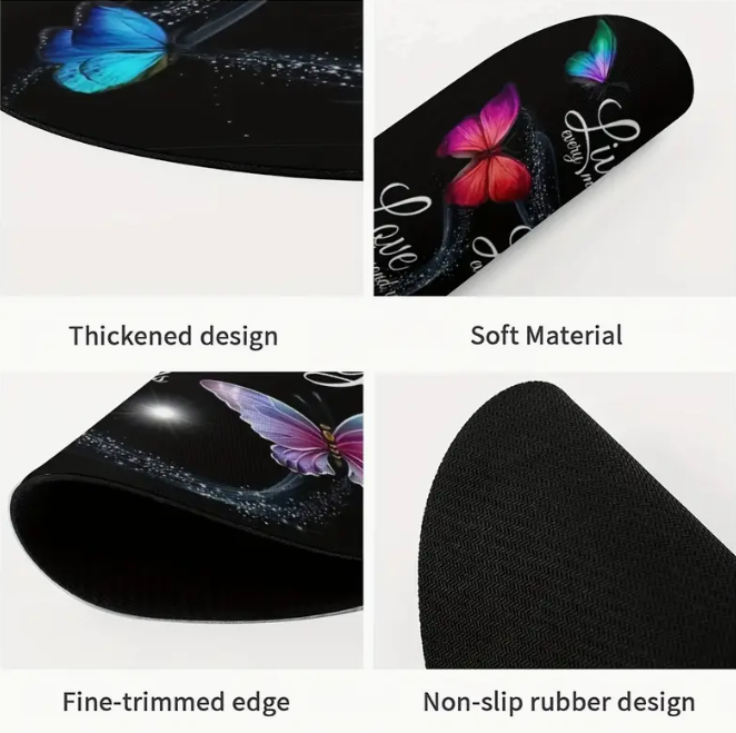 Butterfly Grace Personalized Round Mouse Pad