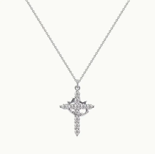 Crowned by God Rotating Crown Charm Necklace