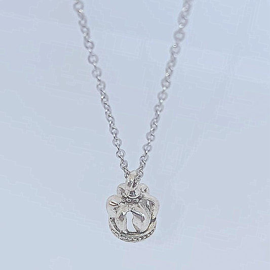 God’s Vintage Princess Silver Crown Pendant Chain