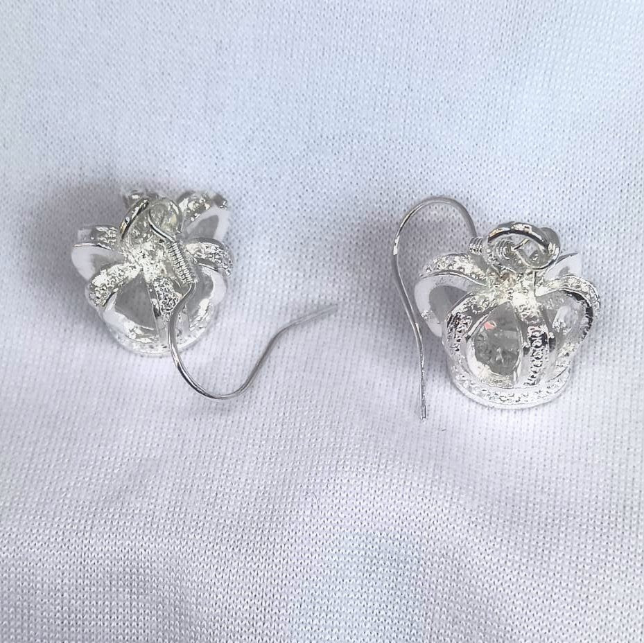 God’s Vintage Princess Silver Crown Dangle Earrings