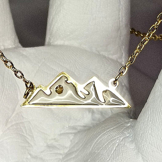 Faith Golden Mountain with Mustard Seed Necklace