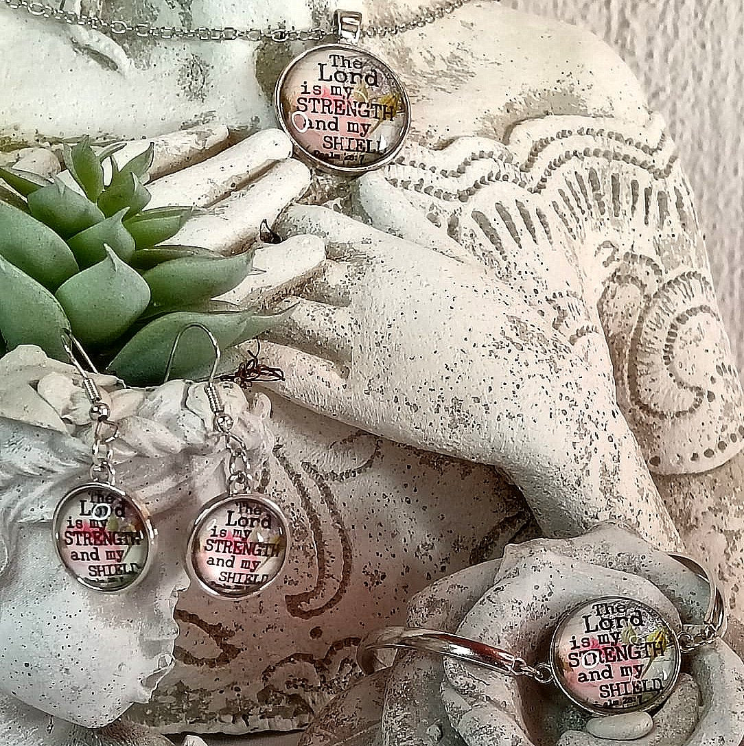 The Lord Is My Strength Jewelry Set