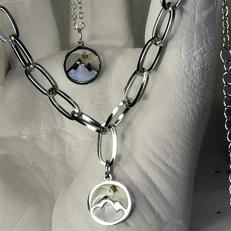 Your Faith Can Move Mountains 2 Piece Silver Set