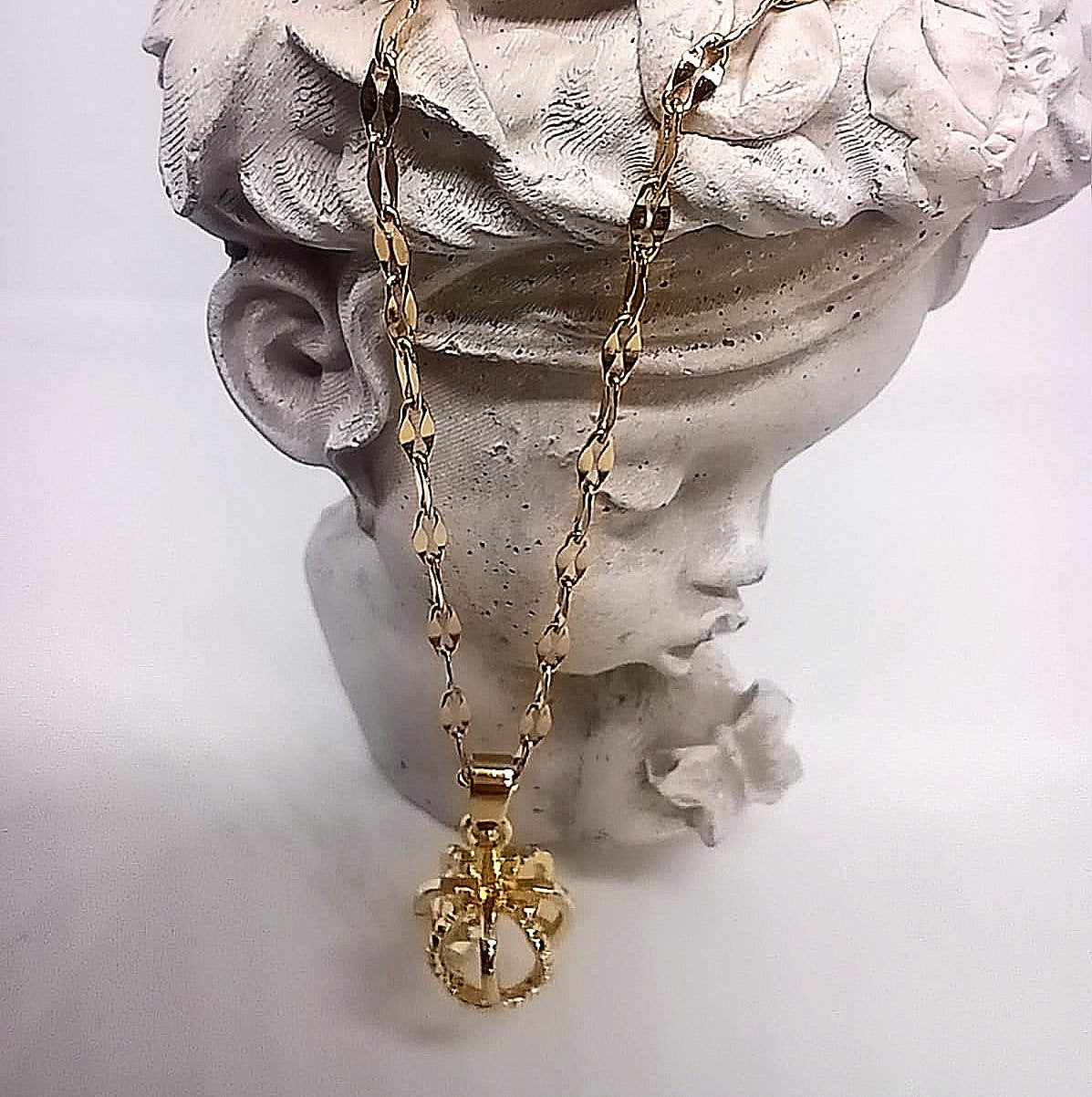 God’s Princess Golden Crown Pendant Necklace