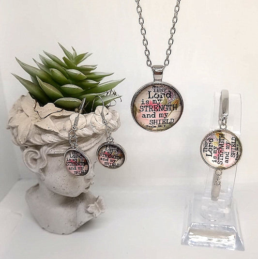 The Lord Is My Strength Jewelry Set