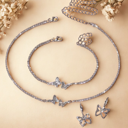 Grace in Flight 4-Piece Butterfly Jewelry Set